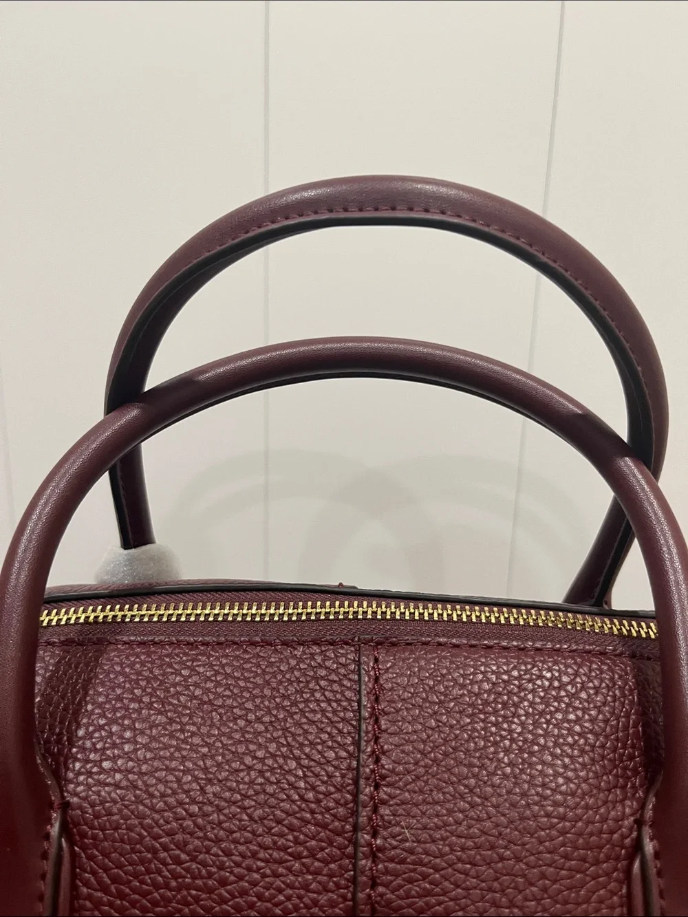 Michael Kors large Hyde Wine Pebbled Leather satchel with Gold Hardware